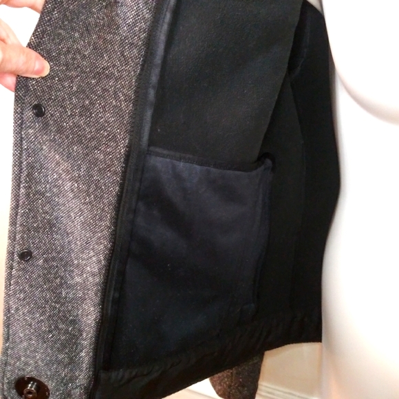 Lululemon Audrey Charcoal & White Tweed, Moto Inspired Fleece Lined Jacket - Picture 11 of 13